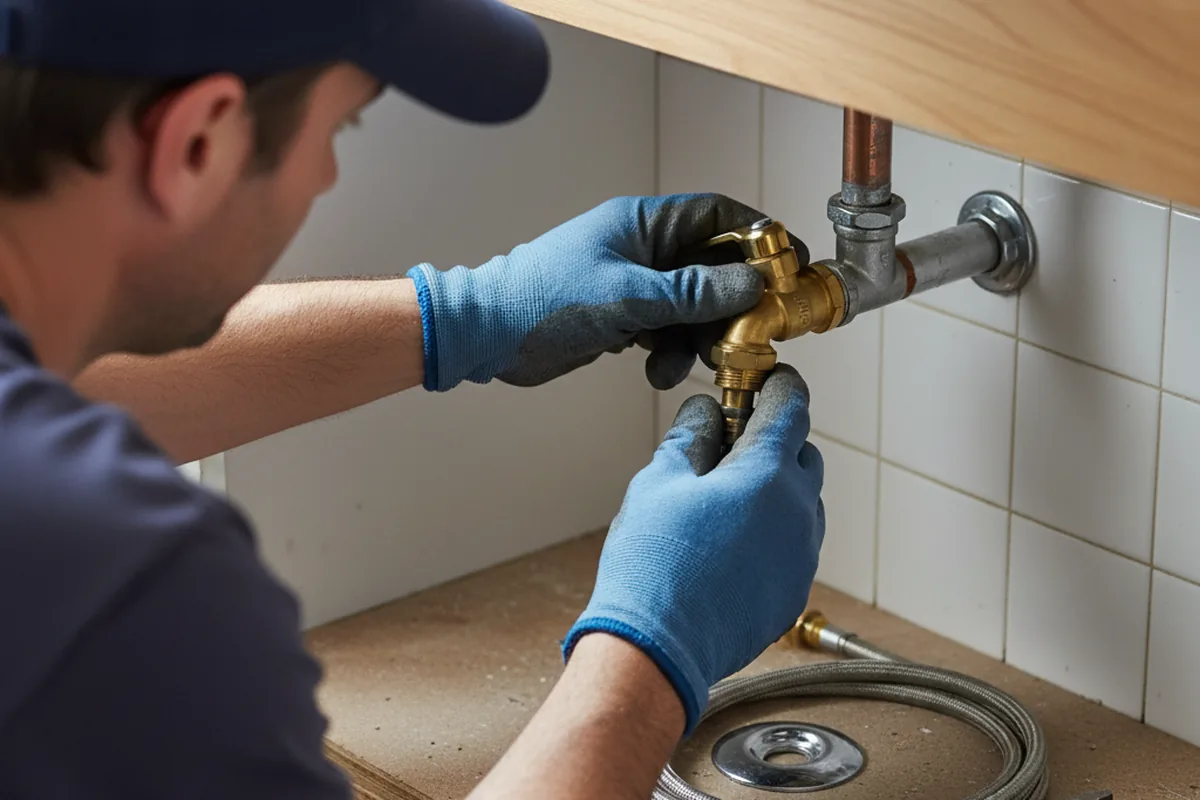 Shutoff valve and fitting work during Faucet and Fixture Repair in Ackerman
